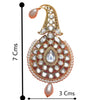 Stunning Asp Mayur Peacock Kundan Kalangi for Groom - 24K Gold Plated Wedding Accessory
