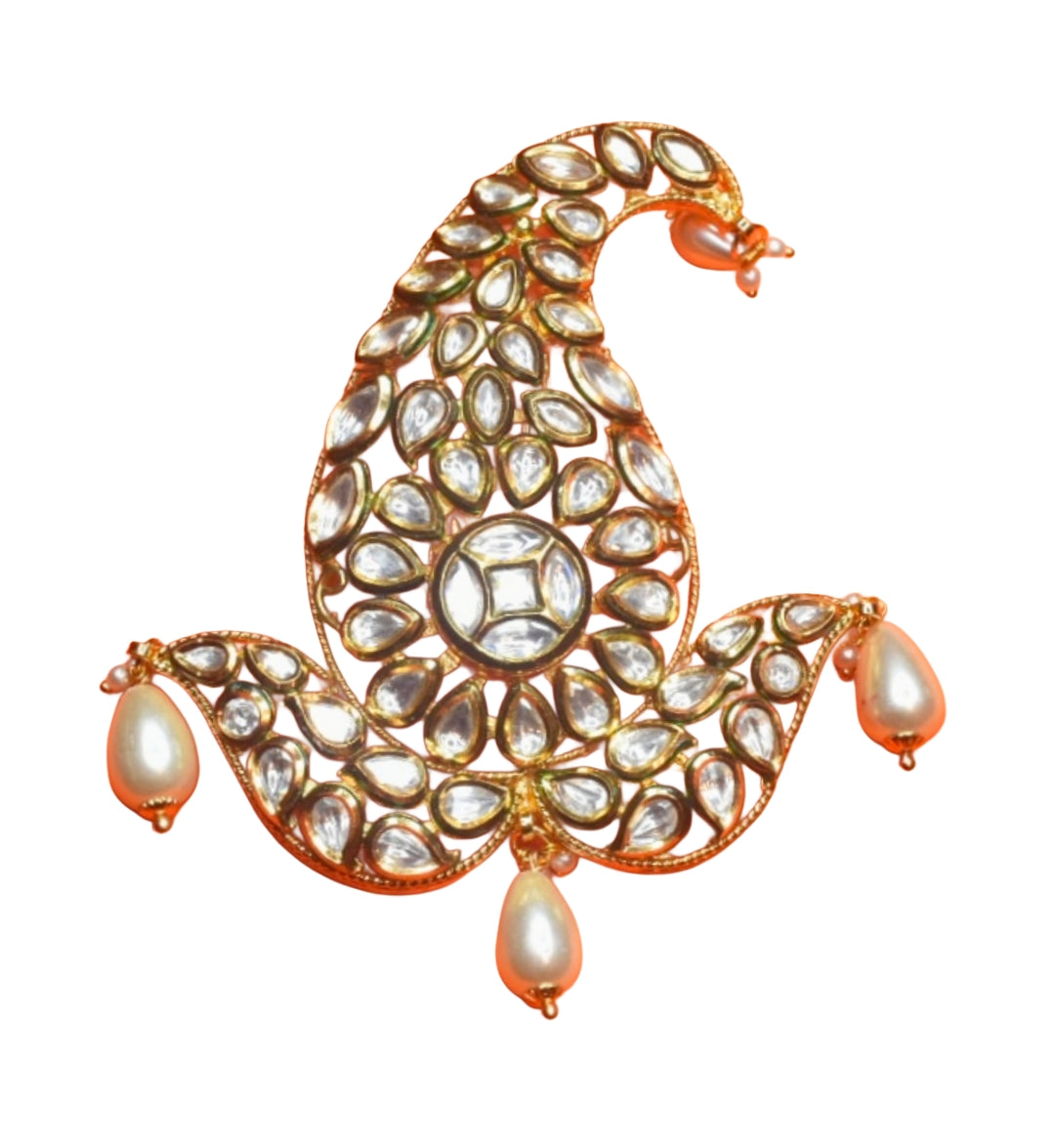 Asp Rajwadi Beautiful Kundan Kalangi for Groom - Traditional 24K Gold Plated Design