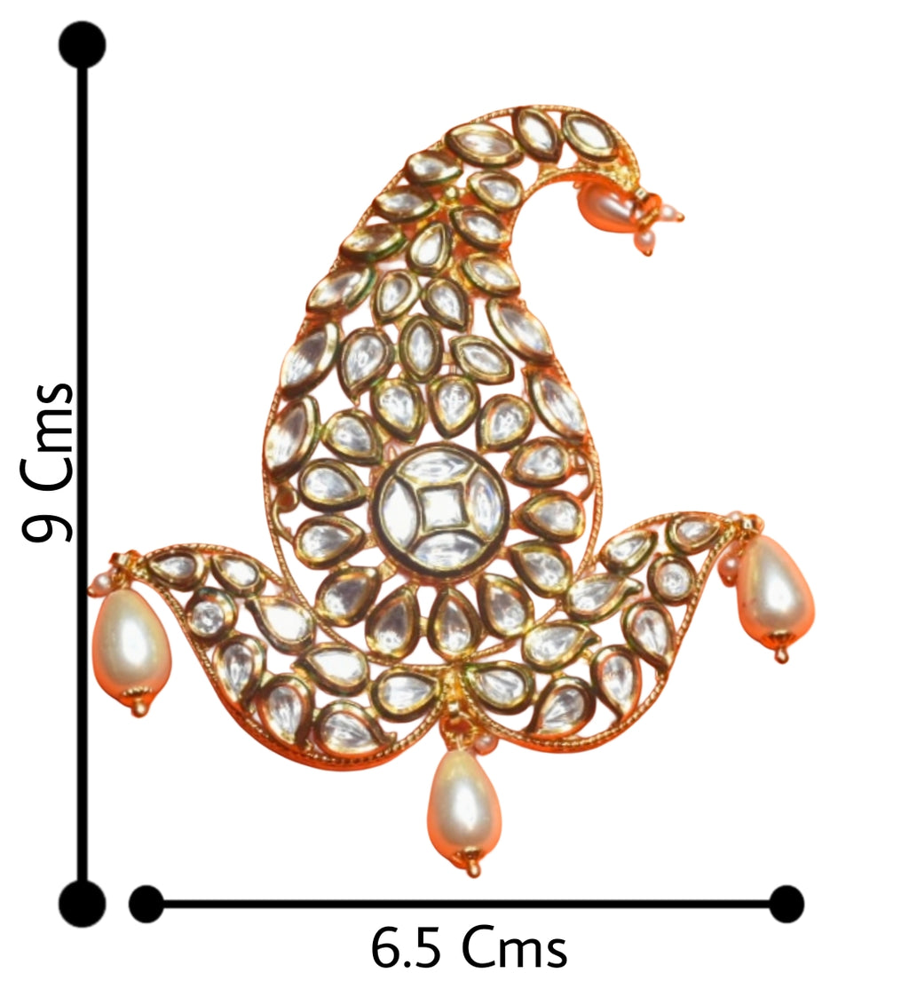 Asp Rajwadi Beautiful Kundan Kalangi for Groom - Traditional 24K Gold Plated Design