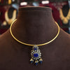 Victorian Zircon Pendant Hasli Necklace Set | Traditional Choker Jewellery