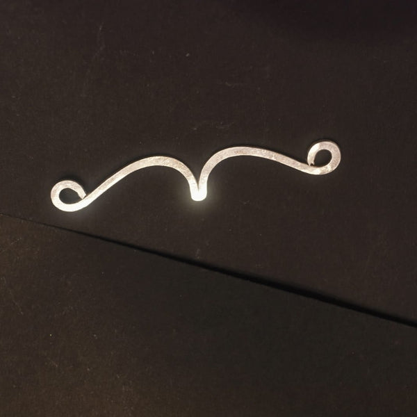 Pure Silver Mustache - Divine Gift for God (6.6cm Width, 3g)