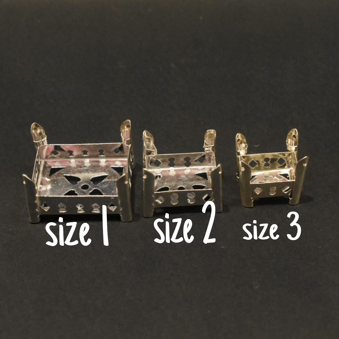 Pure Silver Swing for God Offering - Uyyala/Jhula/Palna/Tottilu (3 Sizes)