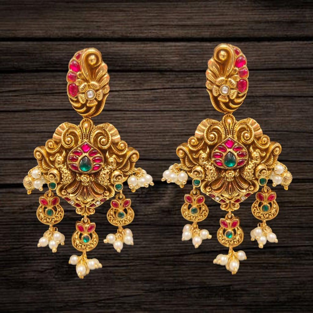 Antique Nagas Kanti Necklace Set | Kundan Peacock Design Jewellery