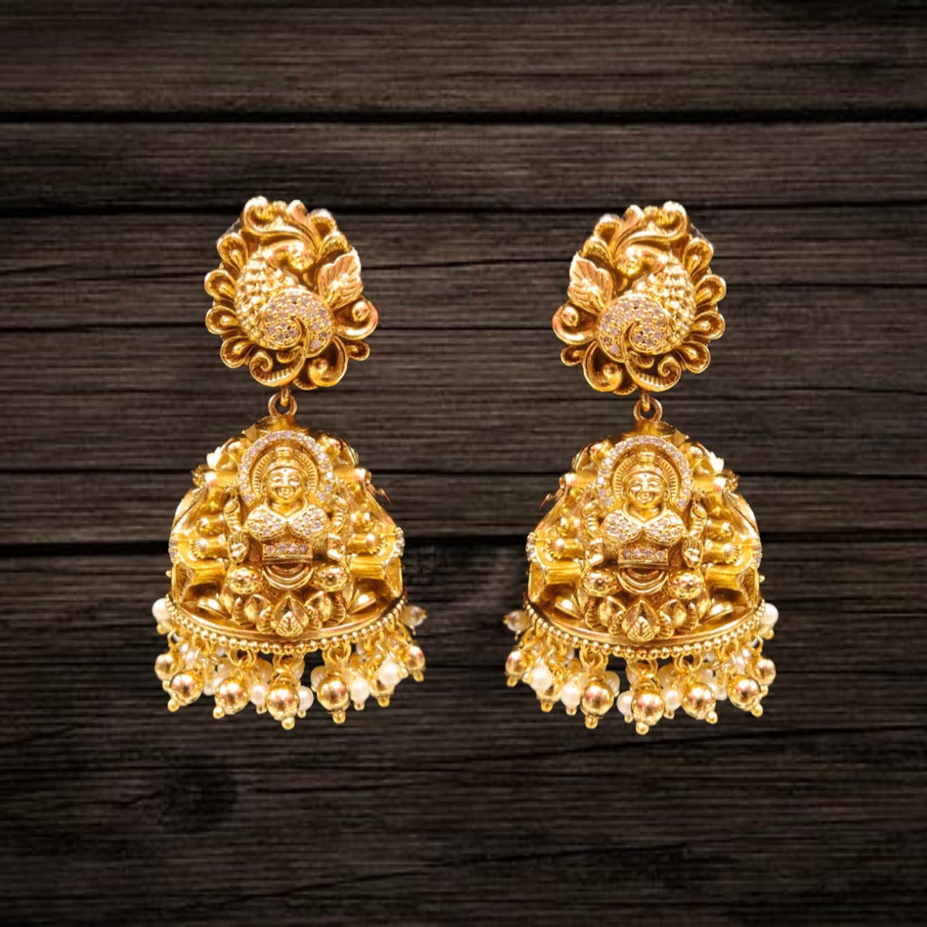 Antique Kanti Necklace with Laxmi Pendant | Nakshi Work Pearl Jewellery