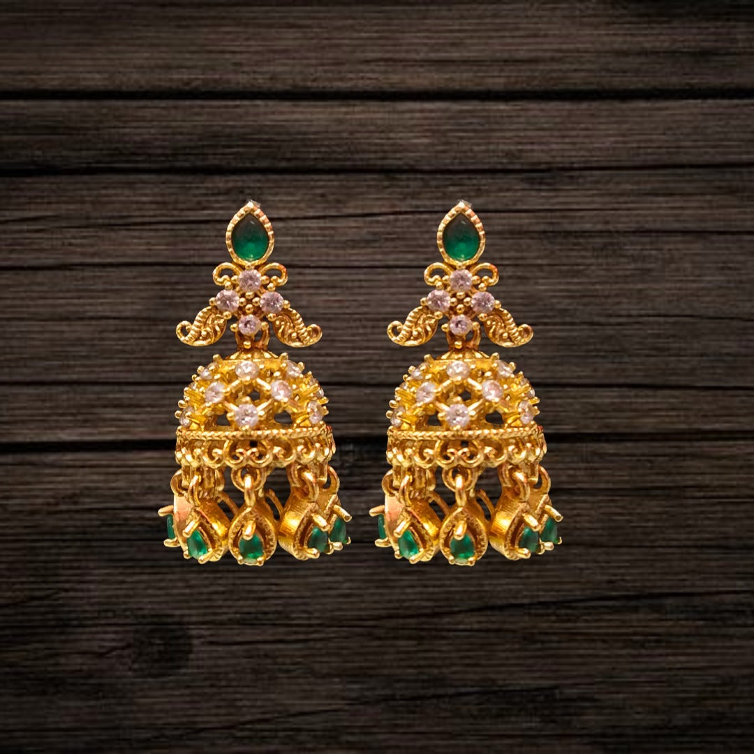 Antique Cz Jhumka By Asp Fashion Jewellery