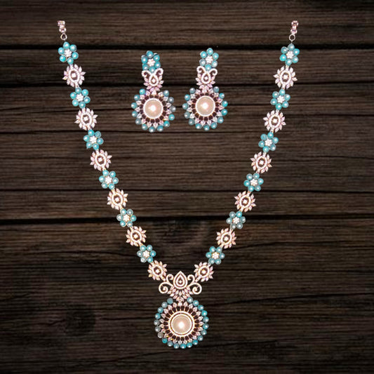 Turquoise Victorian Necklace Set By Asp Fashion Jewellery