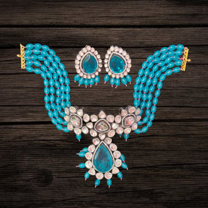 Turquoise Victorian Choker Set By Asp Fashion Jewellery