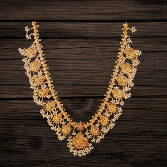 Antique Laxmi Devi Guttapussalu Necklace Set By Asp Fashion Jewellery