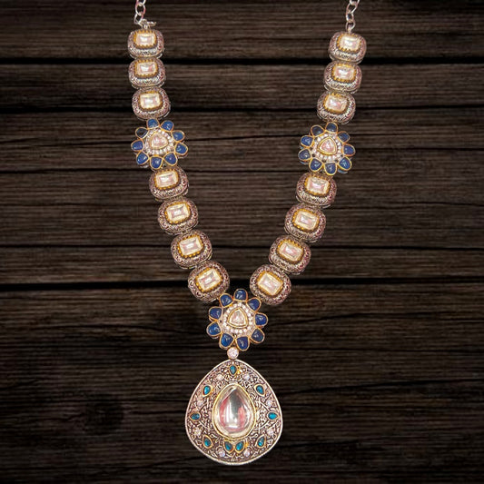 Vintage Polki Diamond Necklace Set By Asp Fashion Jewellery