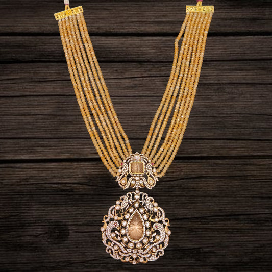 Victorian Polki Diamond Necklace Set By Asp Fashion Jewellery