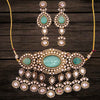 Turquoise & Kundan Victorian Choker Set By Asp Fashion Jewellery