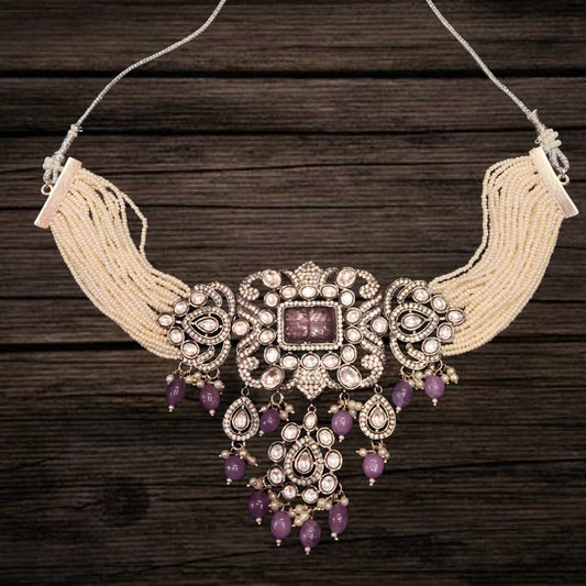 Purple Tanzanite Victorian Choker Set By Asp Fashion Jewellery