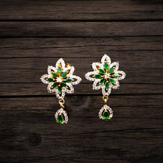 American Diamond Stud Earrings By Asp Fashion Jewellery