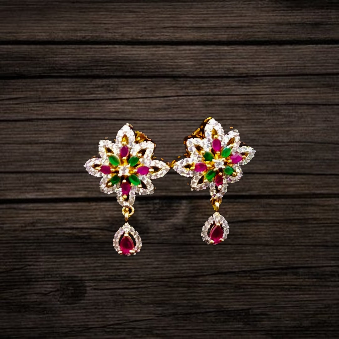 Buy Traditional American Diamond Studded Gold Plated CZ Stone Stud Earrings  for Women Online at Best Prices in India - JioMart.