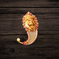 Simha Puligoru Locket with Pearl Necklace - Traditional & Modern Fusion