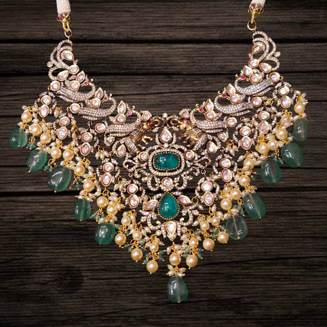 Victorian Kundan Necklace Set By Asp Fashion Jewellery