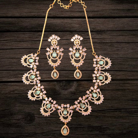 Zircon Necklace Set By Asp Fashion Jewellery