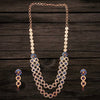 American Diamonds Double Layer Necklace Set By Asp Fashion Jewellery