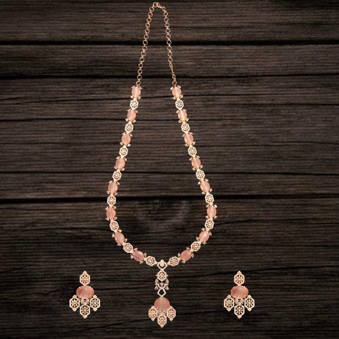 American Diamonds Long Necklace Set By Asp Fashion Jewellery