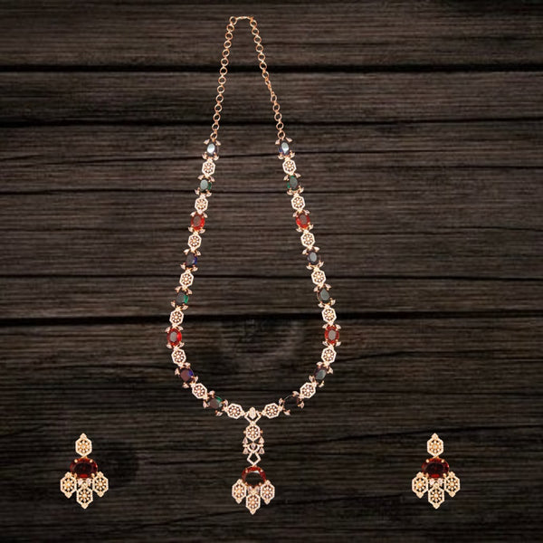 American Diamonds Long Necklace Set By Asp Fashion Jewellery