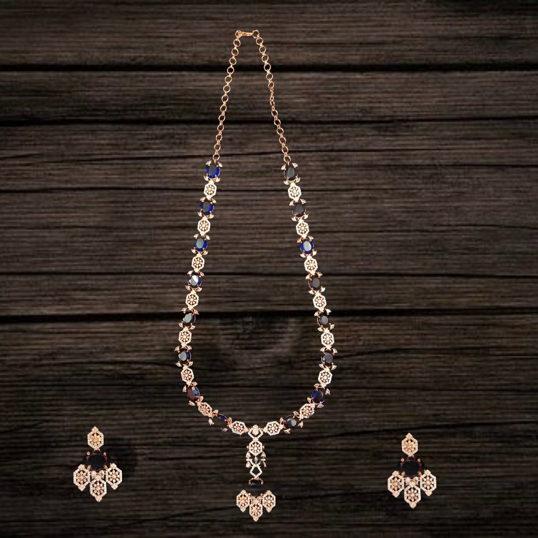 American Diamonds Long Necklace Set By Asp Fashion Jewellery