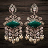 Oxidised Silver Cz Earrings By Asp Fashion Jewellery