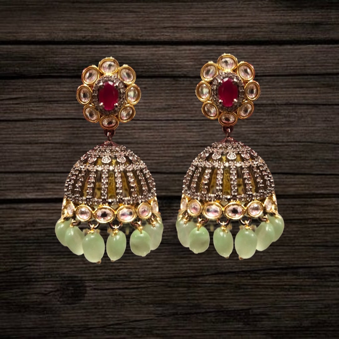 Moissanite Victorian Jhumka By Asp Fashion Jewellery