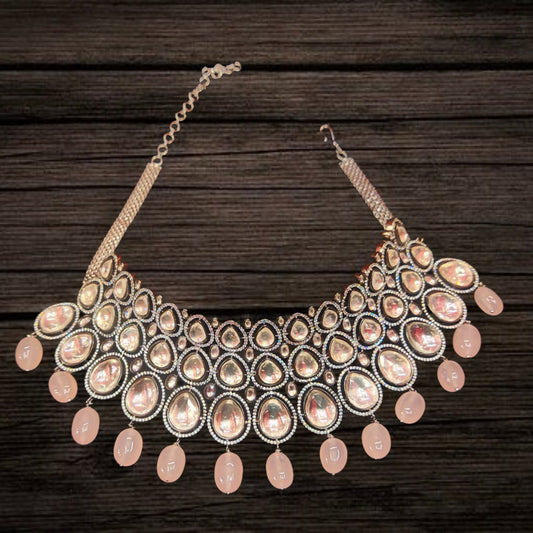 Moissanite Kundan American Diamond Choker Set By Asp Fashion Jewellery
