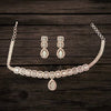 Silver Rhodium American Diamond Choker Set By Asp Fashion Jewellery