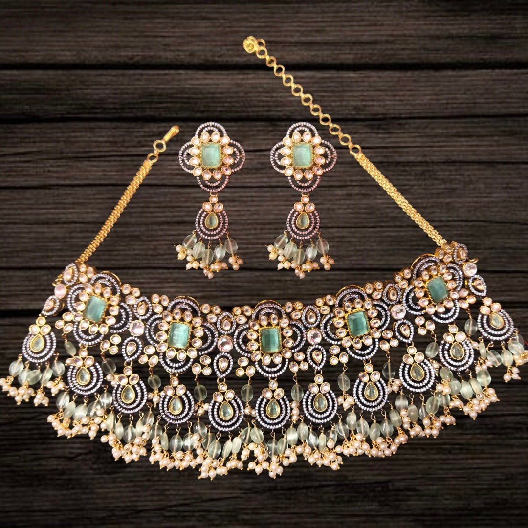 Victorian Kundan Choker Set By Asp Fashion Jewellery