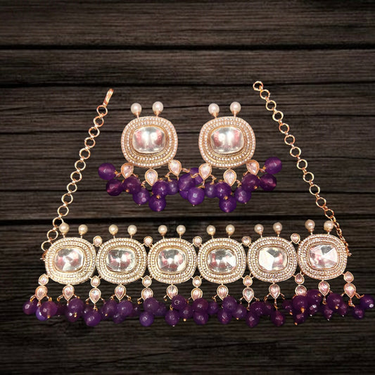 Moissanite Polki Victorian Bridal Choker Set By Asp Fashion Jewellery