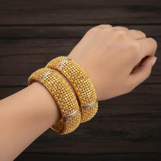 Premium Broad Gold Bangles 