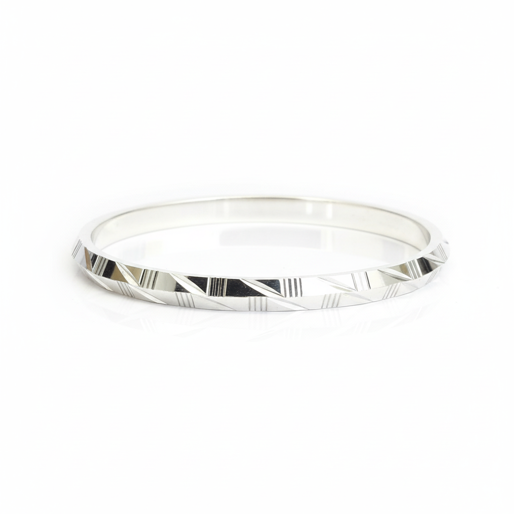 Punjabi Silver Kada Men - Smooth Polished (Purity 700)