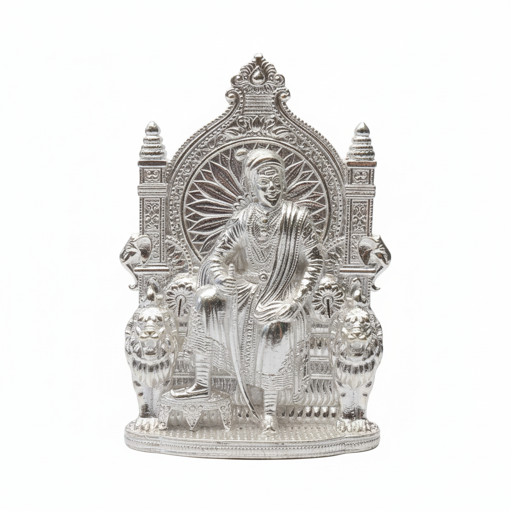 Pure Silver Chhatrapati Shivaji Maharaj Idol 