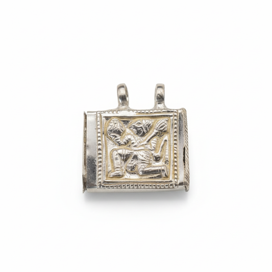 Pure Silver Hanuman Amulet Prayer Box