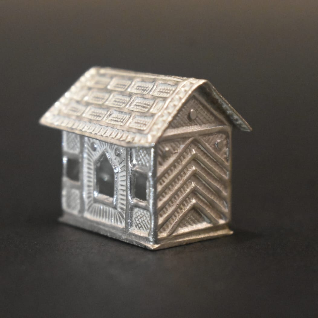 Pure Silver House/Hut/Ghar/Jhopdi for Vastu Shanti Puja and God Gifting - 5 Grams