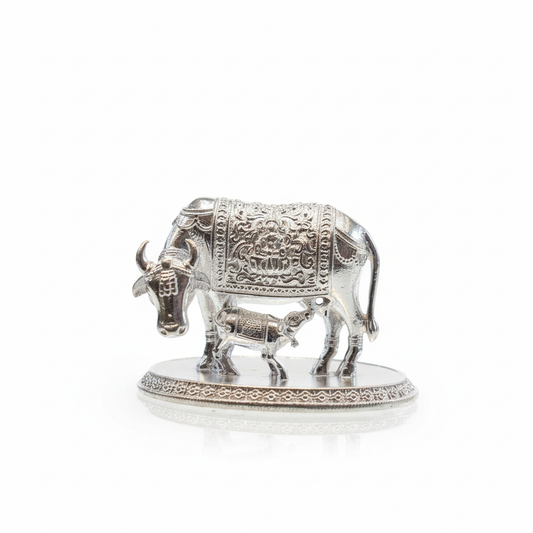Pure Silver Kamdhenu Cow Idol