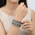 Purple American Diamond Bangles - Regal Elegance Openable Bangles Set