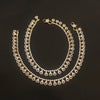 Rhodium-Gold Diamond Look Zircon Anklets