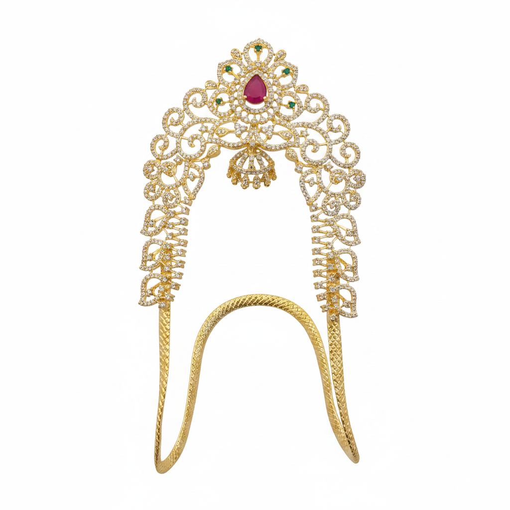 Ruby CZ Temple Arch Vanki