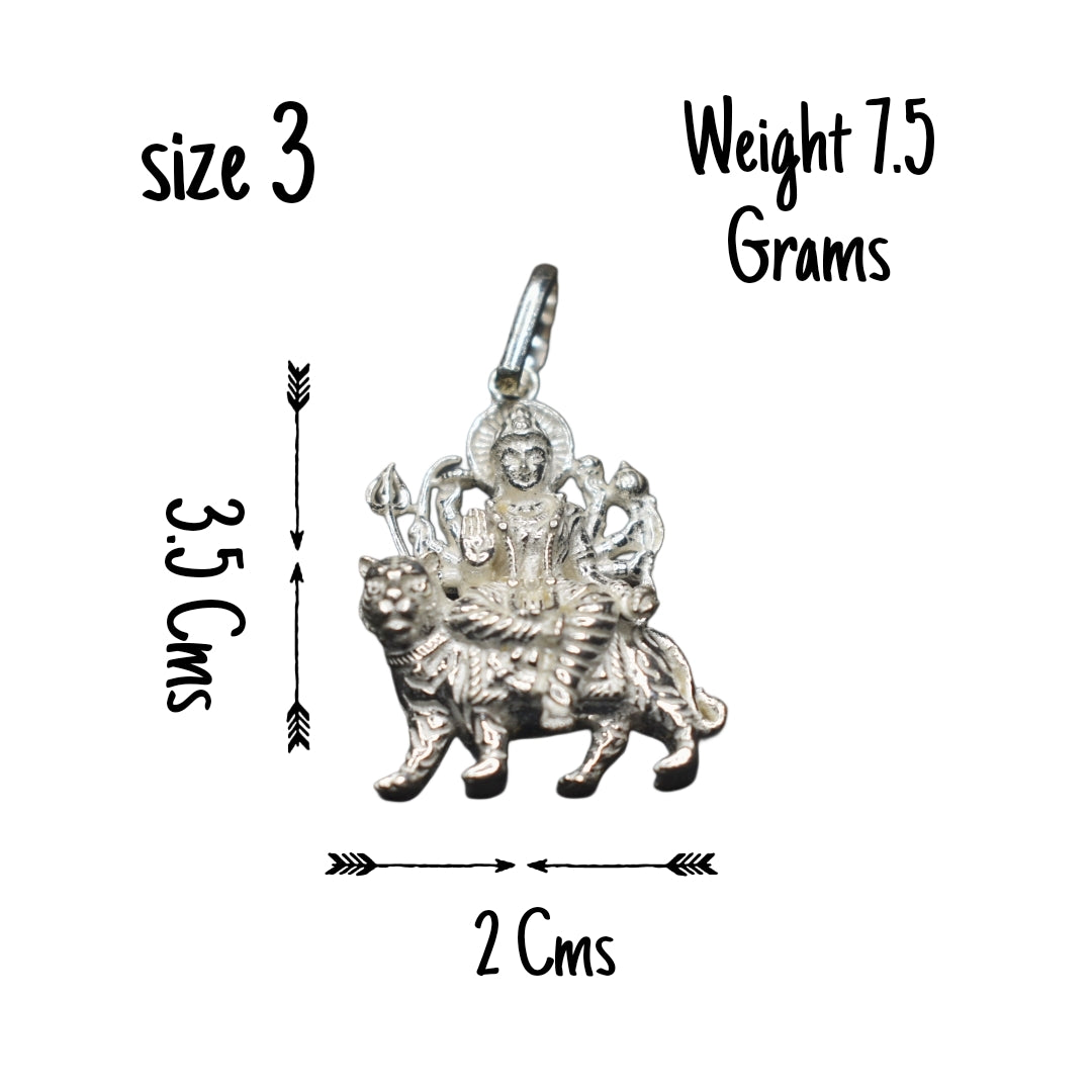 Silver  Durga Locket