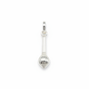 Silver Hanuman Gada Locket - White Background