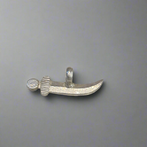 Silver Knife Sword Locket