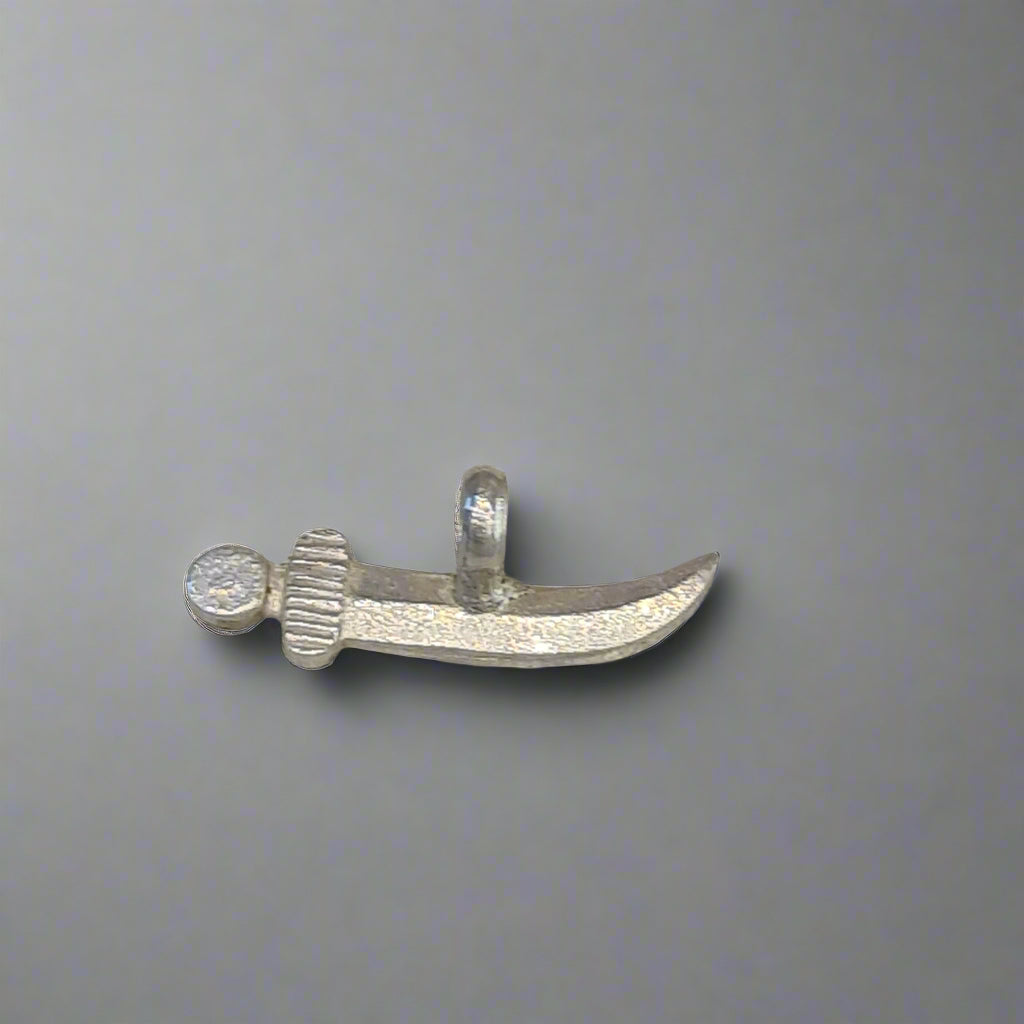 Silver Knife Sword Locket