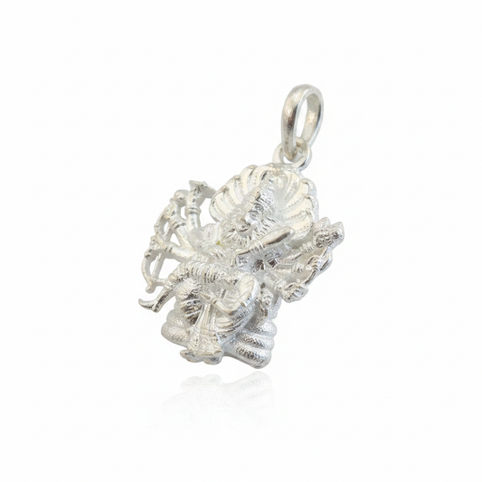 Silver Lord Narasimha Pendant – Divine Protector