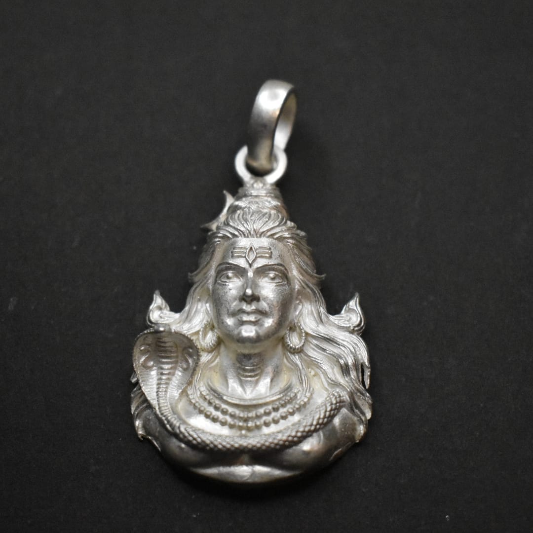 Mahadev Silver Pendant