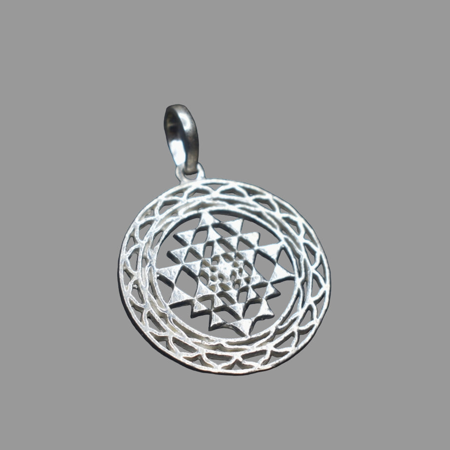 Asp Silver Sri Yantra Pendant
