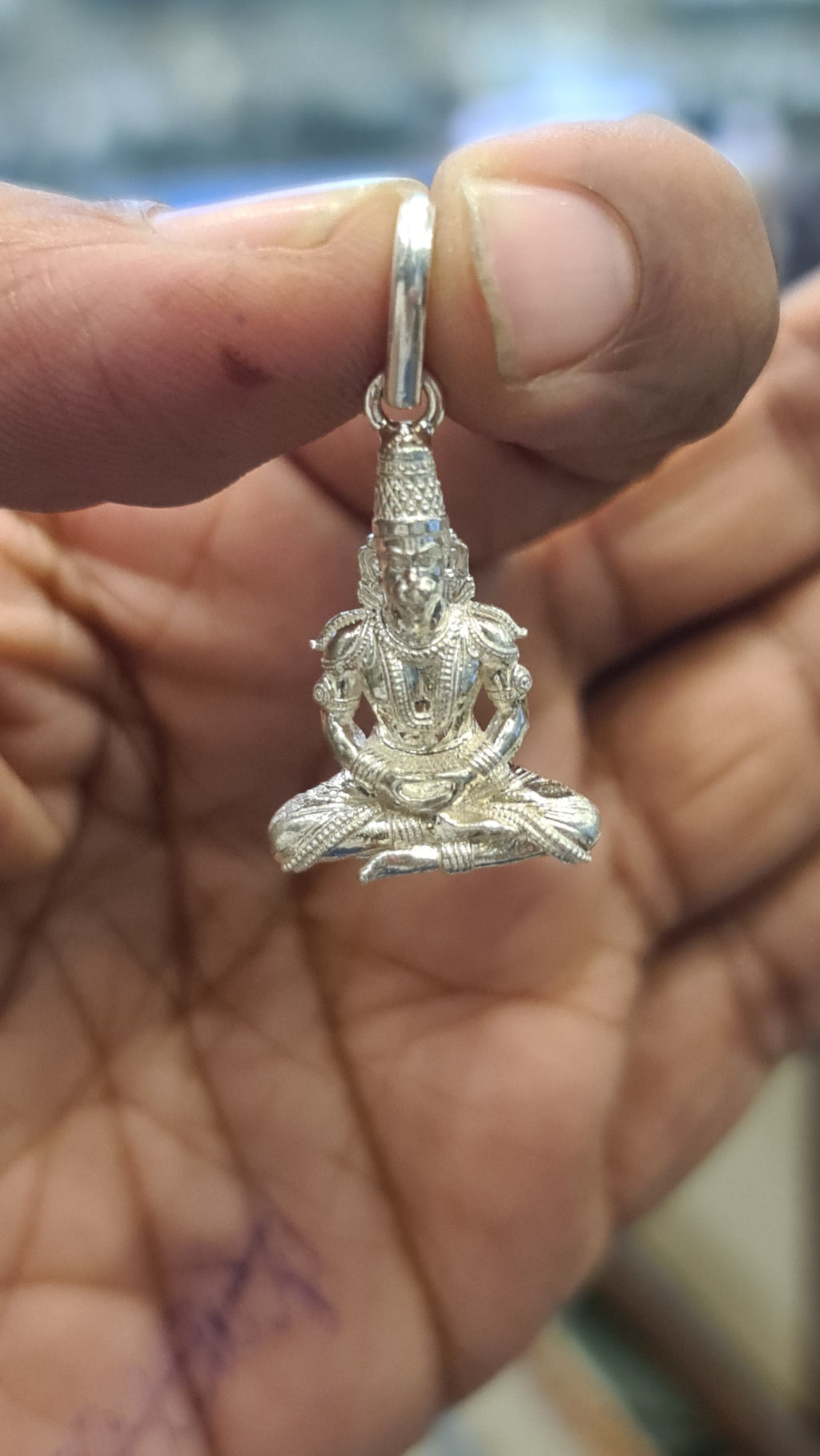 Silver Hanuman Locket