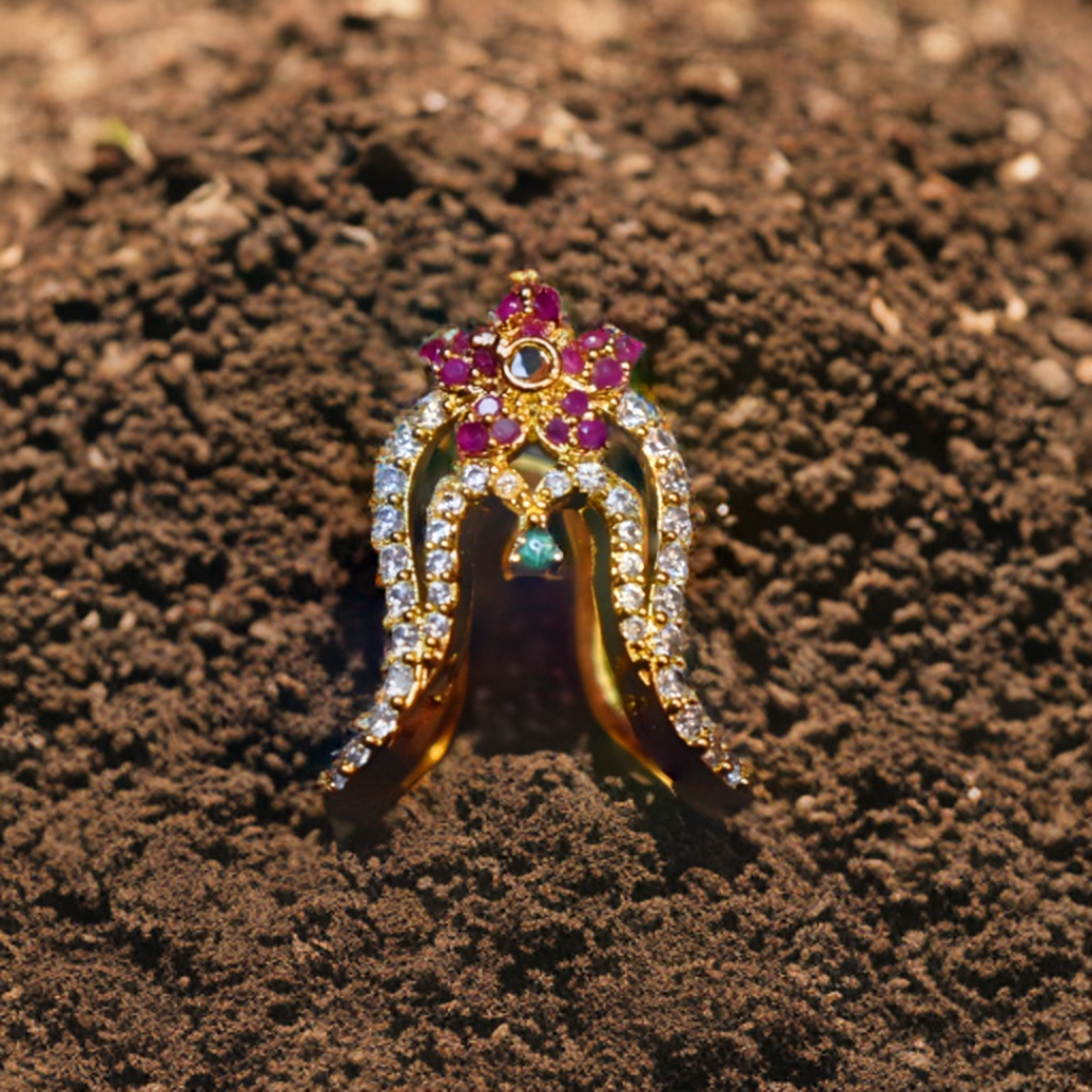 Asp One Gram Gold Vanki Finger Ring - Traditional South Indian Bridal Jewelry