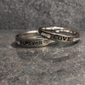 Classic Sterling Silver Couple Rings - Timeless Elegance Matching Set